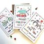 Colour In Personalised Christmas Card Festive Mini, thumbnail 5 of 12