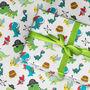 Pirate And Dinosaur Wrapping Paper Roll Or Folded, thumbnail 1 of 2
