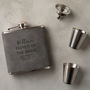 Personalised Father Of The Bride Hip Flask Gift Set, thumbnail 4 of 7