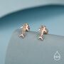 Sterling Silver Shark 18 G Screw Back Stud Earrings With Ball Backs, thumbnail 3 of 11