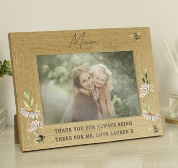 Personalised Floral Bee Mothers Day Photo Frame, 3 of 4