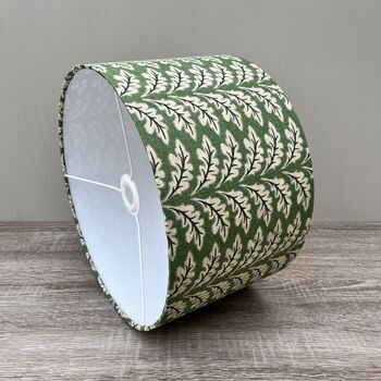 Woodcote Forest Green Botanical Drum Lampshades, 7 of 8