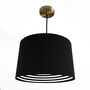 Inside Out Black And White Striped Lampshade, thumbnail 1 of 6