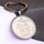1966 60th Birthday Half Crown Coin Keyring Gift, thumbnail 4 of 5