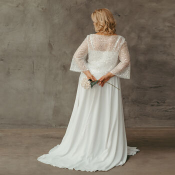 Beaded Bridal Top | Sequined Wedding Dress Topper, 4 of 11