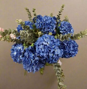 Faux Hydrangea And Eucalyptus Bouquet, 3 of 3