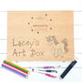 Personalised Stationery Wooden Art Box Case, thumbnail 4 of 11