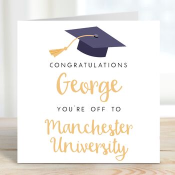 You're Off To University Personalised Card, 2 of 3