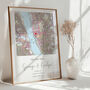 The Place We Met Ordnance Survey Explorer Personalised Map Print Couples Valentines Gift, thumbnail 1 of 12