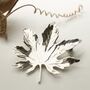 Sterling Silver Maple Brooch, thumbnail 3 of 5