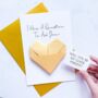 Be My Godparent Personalised Origami Heart Card, thumbnail 2 of 7