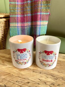 Personalised Christmas Mushroom Family Candle, 4 of 5