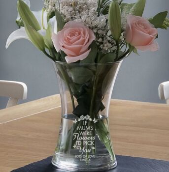 Personalised I'd Pick You Glass Vase, 3 of 3