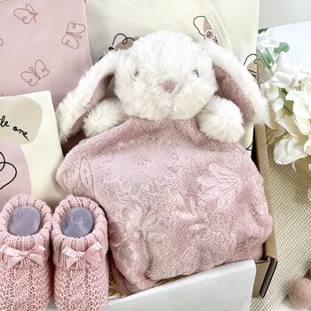 Butterflies And Bunny New Baby Girl Gift Set, 4 of 7