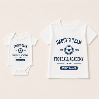 Personalised Daddy And Child Football Matching T Shirts, 3 of 8