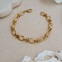 Textured Gold Plated Bracelet, thumbnail 3 of 4
