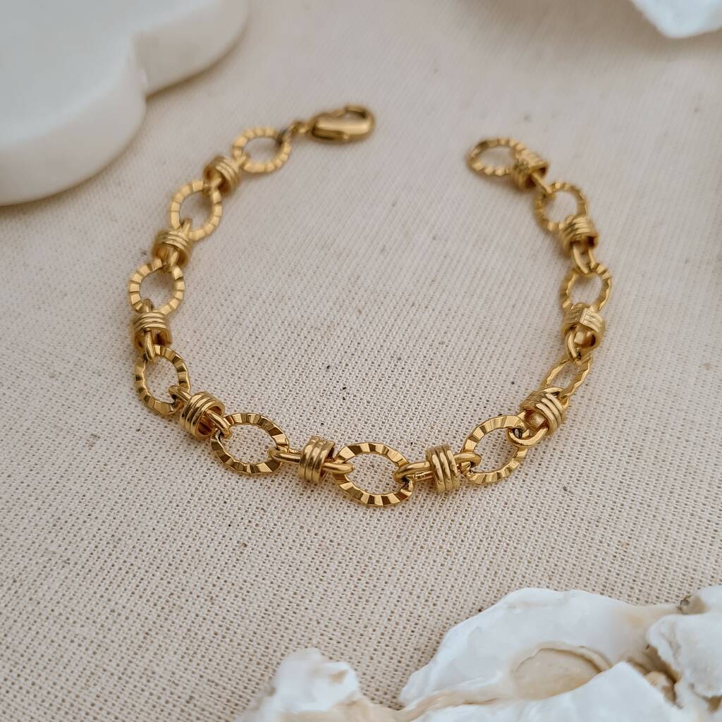 Textured Gold Bracelet By Misskukie | notonthehighstreet.com