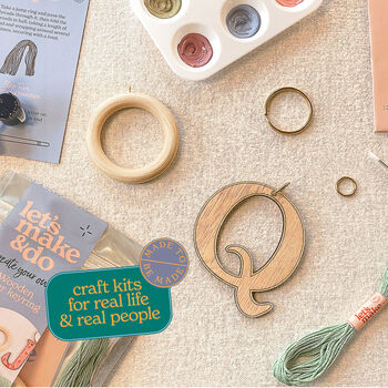 Paint Your Own Initial Keyring Kit Diy Craft Kit For Adults And Teens, 9 of 9