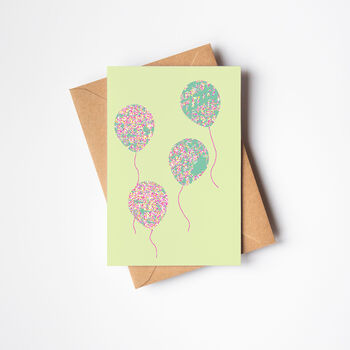 Blitz Balloons Art Greeting Card, 2 of 3