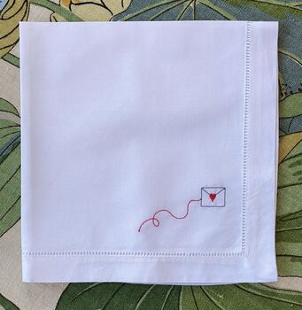 Embroidered Love Letter Napkin, 2 of 5