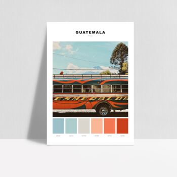 Antigua Chicken Bus, Guatemala, Colour Palette Print, 2 of 3
