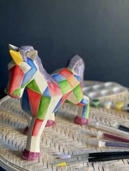 Paint Your Own Ceramic Faceted Animal Ornament Kit, 3 of 12