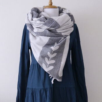 Double Layer Soft Cotton Throw And Towel And Shawl, 8 of 10