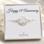 14th Wedding Anniversary – Gift For Wife, Sterling Silver Bracelet, Ivory Anniversary Gift, thumbnail 1 of 10