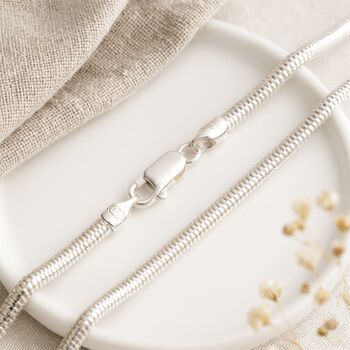 Sterling Silver Medium Snake Chain Necklace – 16in To 20in, 5 of 10