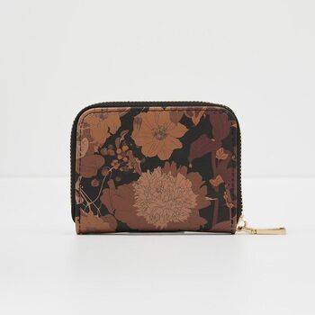 Deco Blooms Small Black Zip Purse, 2 of 4