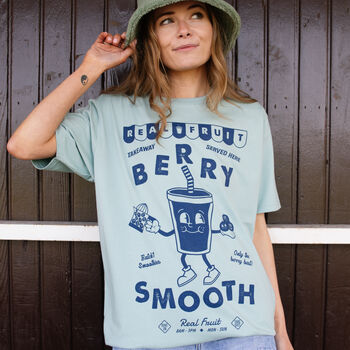 Berry Smooth Unisex Fruit Graphic T Shirt, 3 of 3