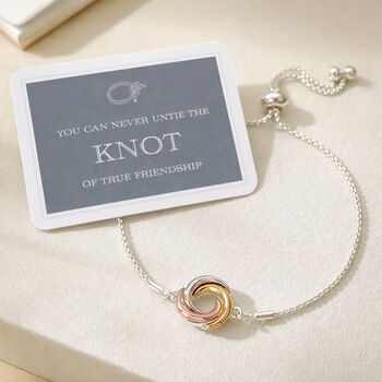 Knot Of Friendship Drawstring Adjustable Bracelet, 5 of 6