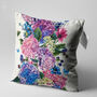 Hydrangea Floral Cushion Cover With Blue And Pink, thumbnail 3 of 7