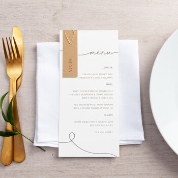 Minimal Script Menus With Optional Place Cards, 2 of 4