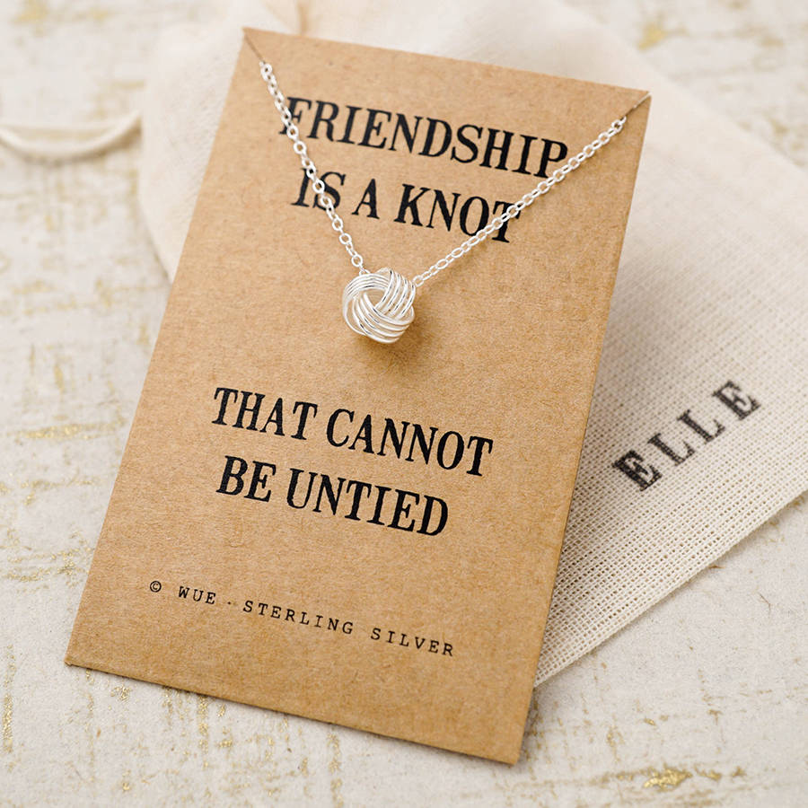 friendship knot silver necklace by wue | notonthehighstreet.com