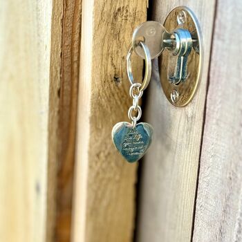 Live The Life Sterling Silver Keyring, 3 of 3