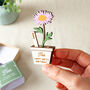 Wooden Birth Flower Personalised Boxed Keepsake, thumbnail 1 of 6