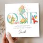 Dinosaur 1st Birthday Card, First Birthday Card For Son, Nephew, Any Relationship, thumbnail 1 of 3