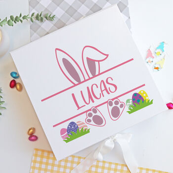 Printed Personalised Bunny East Gift Box, 6 of 8