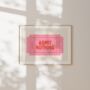 Admit Nothing Landscape Wall Print | Red Orange And Blush Pink, thumbnail 3 of 4