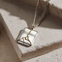 Square Bevelled Edge Kintsugi Pendant Necklace, thumbnail 2 of 6