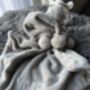 Personalised Twins Grey Zebra Baby Gift, thumbnail 2 of 4