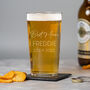 Personalised Script Wedding Pint Glass For Best Man Groomsman, thumbnail 1 of 6
