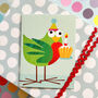 Mini Bird And Cake Card, thumbnail 1 of 5