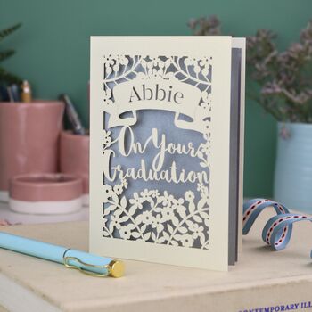 Personalised Papercut Graduation Card, 7 of 7