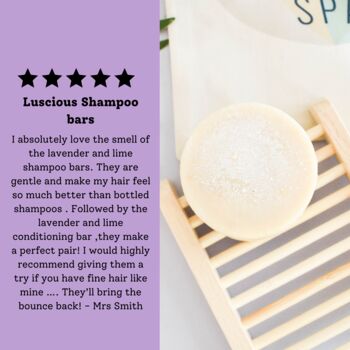Lavender Lime Shampoo Bar For All Hair Types, 2 of 9
