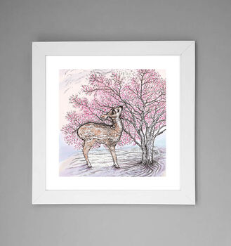'Deer And Blossom' Print, 2 of 3