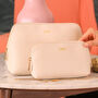 Personalised Cream Date Travel Wash Make Up Bag, thumbnail 1 of 10