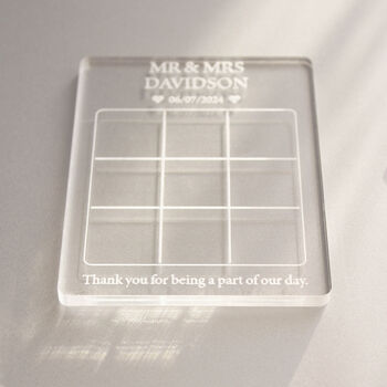 Clear Acrylic Wedding Games, Personalised Wedding Favour, 4 of 5