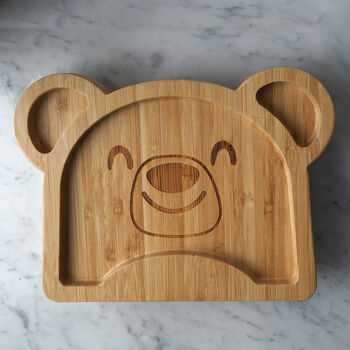 Personalised Bamboo Bear Baby Suction Bowl/Spoon, 2 of 6
